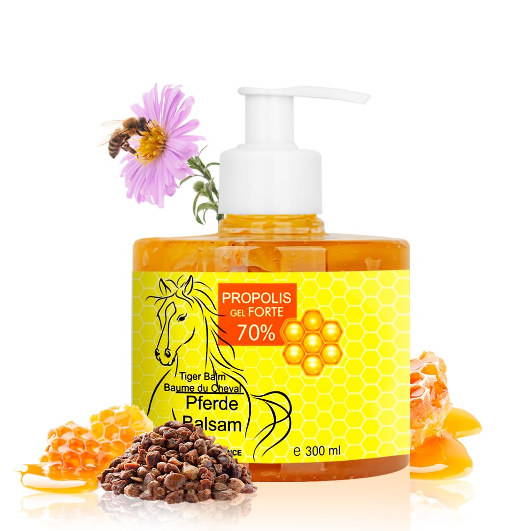 Bee Pollen Propolis, Gel Horses, Pets, Dogs, Cats, Cream for Wound, Skin Care, Moisturiser Ointment, Dry Itchy, Skin Pain, Relief, After Bite, Natural Alternative, 300 ml
