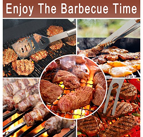 Grilljoy 20pcs BBQ Grill Tools Set, Stainless Steel Accessories in Aluminum Storage Case, Complete Outdoor Grilling Barbecue Utensils, Prefect Birthday Gift for Man