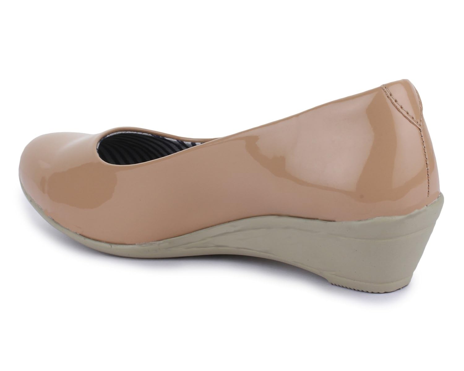 trase black-cream formal shoes for women