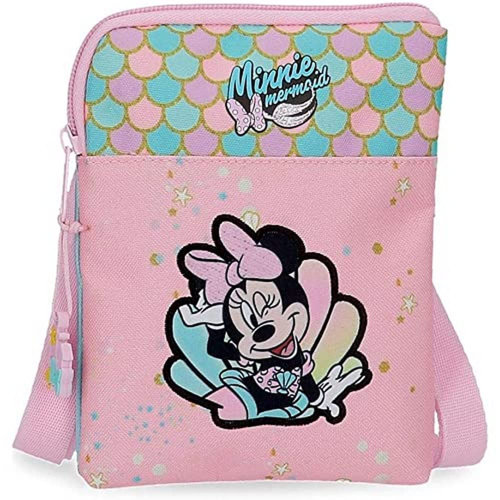 Disney Minnie Mermaid Shoulder bag Pink 13x16.5x1.5 cm Polyester