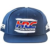 D'cor Visuals Snapback Hat – Compatible with Honda HRC Riders – Navy Flat Brim Cap – One Size Fit for MX and Off-Road Enthusiasts