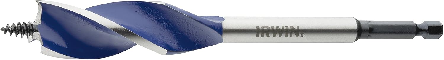 Irwin 10506621 Blue Groove Wood Drill Bit 18mm, Silver / Blue