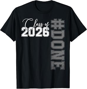 Class of 2026 Senior Graduation T Shirts and Tees for Men Women High School College Graduate