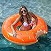 U.S. Pool Supply Giant 4 Foot Inflatable Donut Pool Ring Tube Float, Orange Mango Frosted with Sprinkles - Fun Kids Swim Party Toy - Summer Lounge Raft