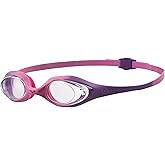 ARENA Unisex Youth Spider Junior Swim Goggles Girls and Boys Ages 6 to 12 Fogless Lenses Easy to Adjust Strap No Leak