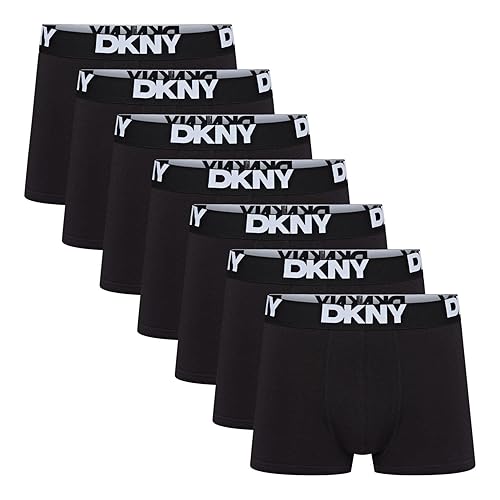 DKNY Mens Seattle Trunks, 7pk Black, XL UK