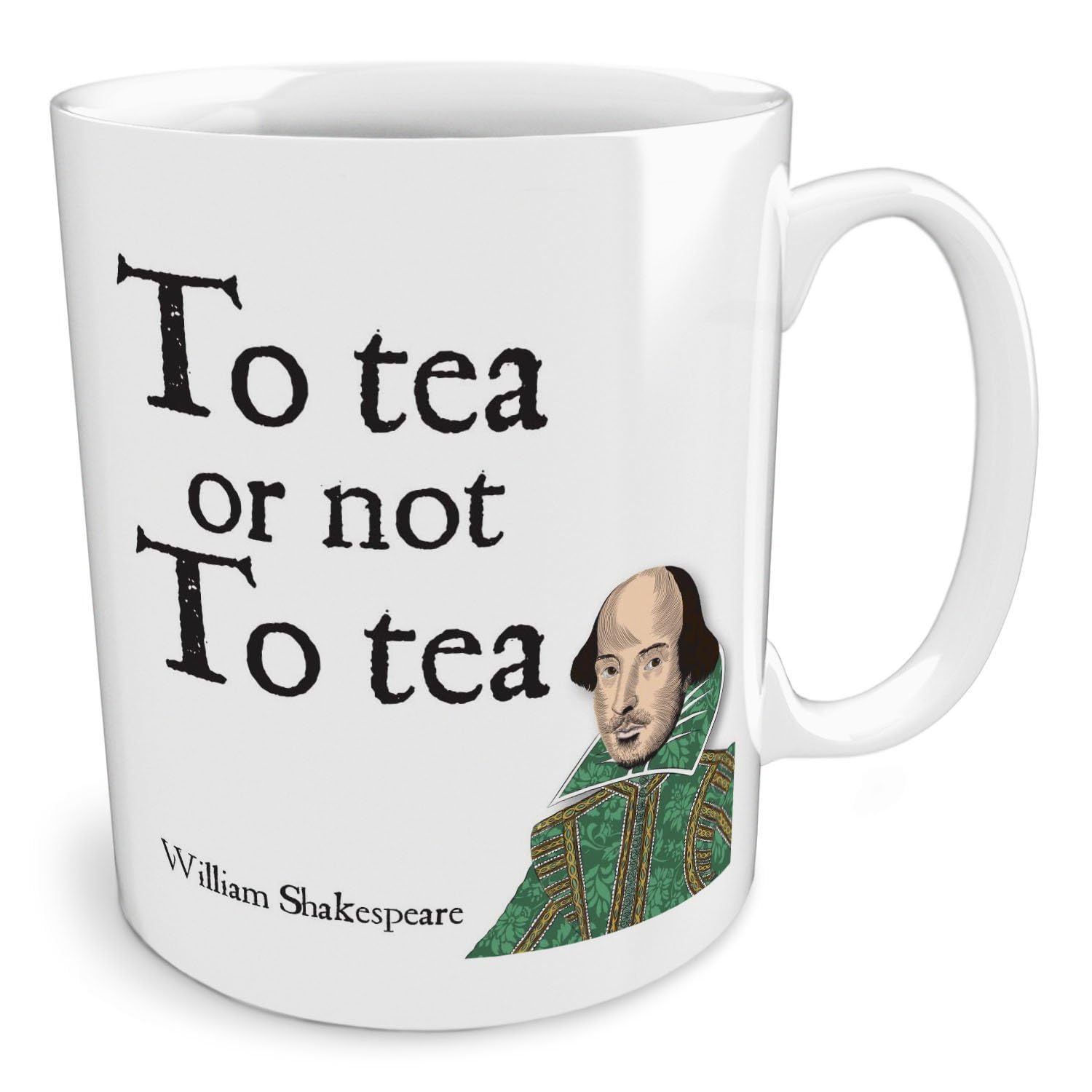Black Raven Design - to Tea or Not to Tea | William Shakespeare, Ceramic Mug, 11fl oz
