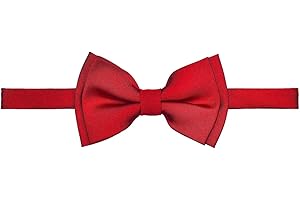 Retreez Solid Matte Color Woven Microfiber Pre-tied Boy's Bow Tie