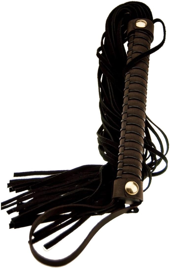 Bound by Loving Joy Nubuck Leather Flogger, Spanking Flogger, Bondage Gear, Brown and Black - Image 4