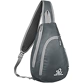 WATERFLY Crossbody Sling Bag Small Water Resistant Backpack Lightweight Shoulder Chest Daypack for Men Women Hiking Travel