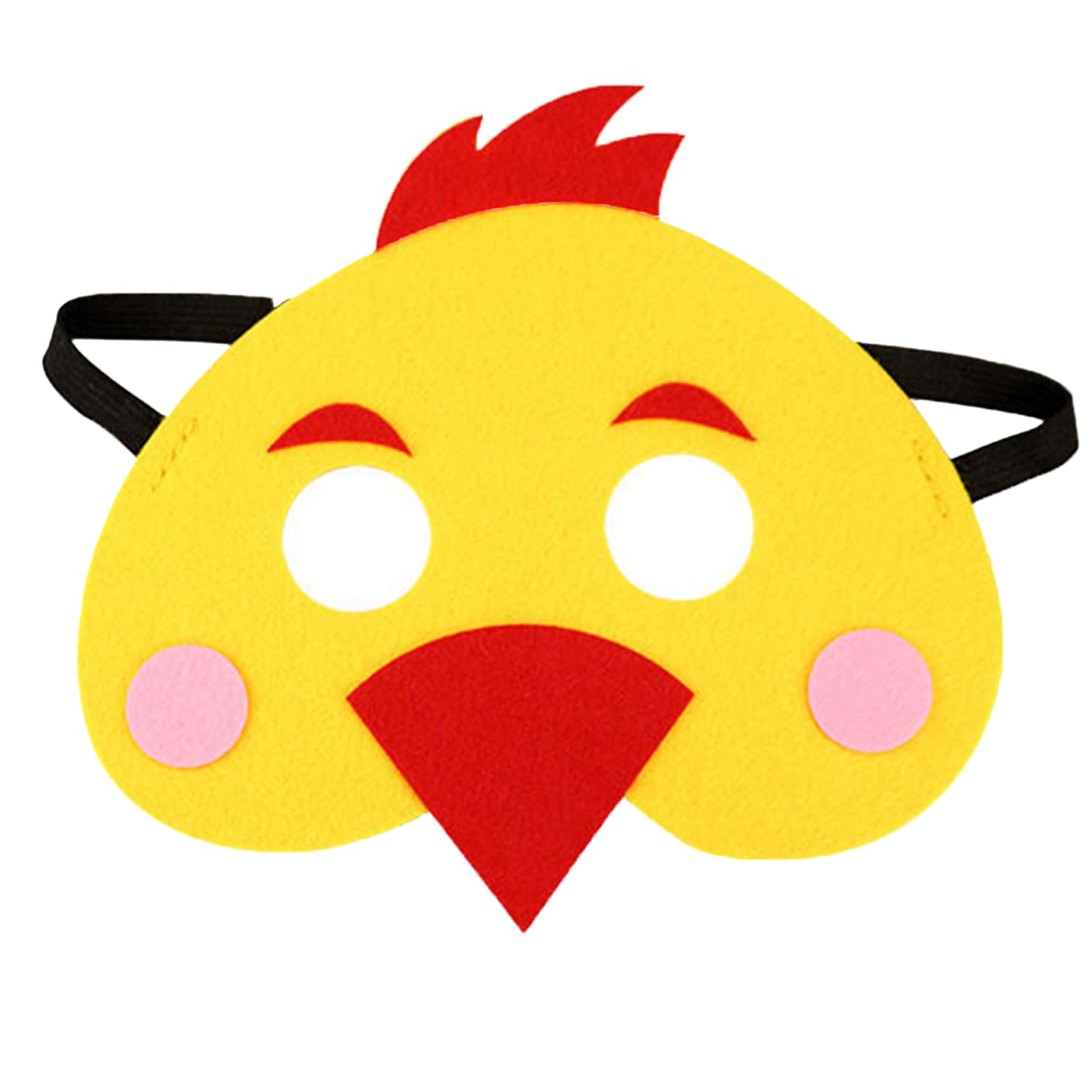 Jtnohx Felt Animal Masks, 10 Pcs Halloween Mask for Kids, Animal Costume for Birthday Party Supplies (Chicken Mask)