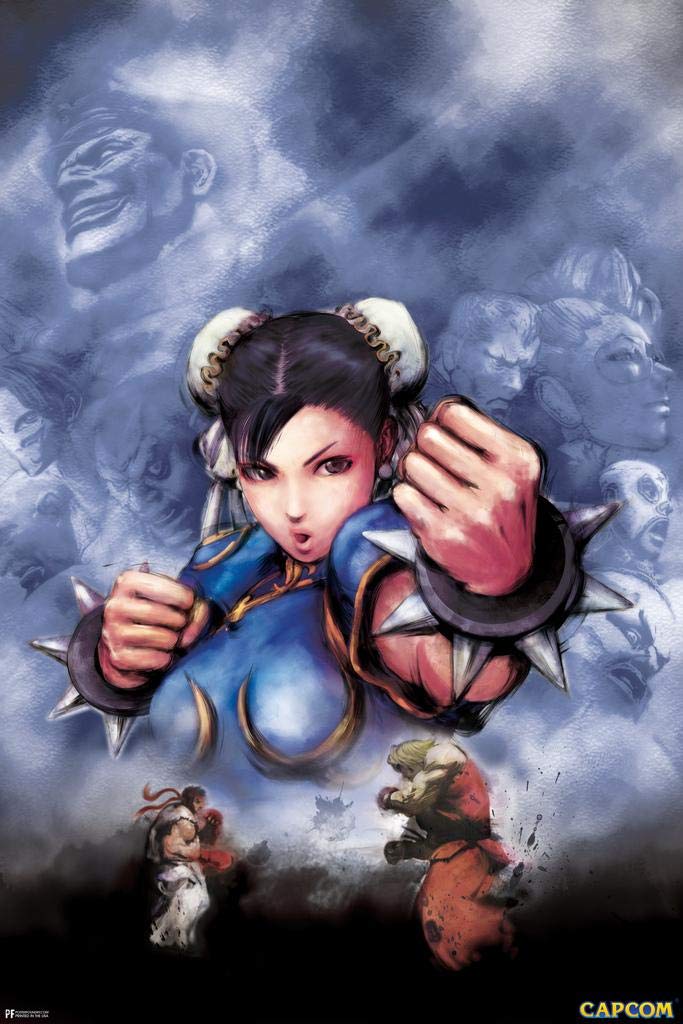 Laminated Street Fighter Chun Li Art CAPCOM Video