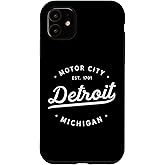 iPhone 11 Classic Retro Vintage Detroit Michigan Motor City Case