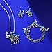 M MIRACULOUS GARDEN 3 Pack Elephant Jewelry Sets for Women
