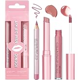 Bekoeen 3PCS Matte Liquid Lipstick Long Lasting Tinted Lip Balm &amp; Lip Liner Set, Hydrating Lip Stain Non-Sticky, Lip Gloss for Women, Waterproof Lipstick Makeup