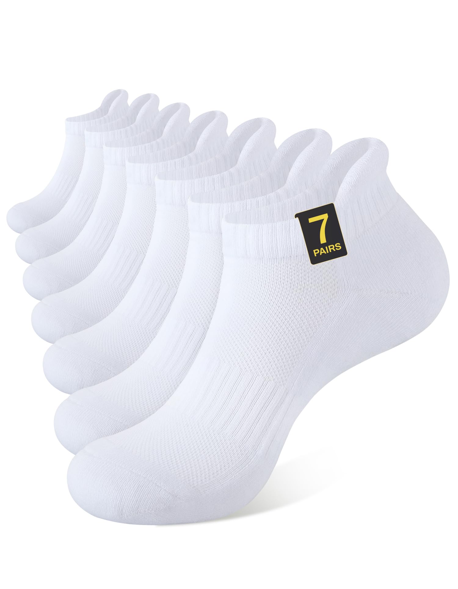 CLOSEMATE 7 Paar gepolsterte Sneakersocken für Herren & Damen, EU 39-42