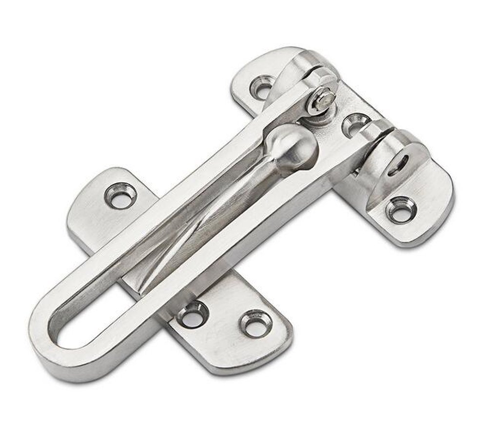 VASANA 1PCS Home Security Door Lock Stainless Steel Heavy Duty Swing Bar Lock Secondary Door Lock Security Clasp Reinforcement Lock for Home Hotel Office