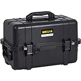 MEIJIA All Weather Waterproof Hard Camera Case,Hard Case,With Customized Fit Foam Included, Elegant Black,Fit for Drones,camera,lens (20.87"x12.72"x12.76")