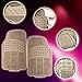 Zone Tech All Weather Rubber Semi Pattern Car Interior Floor Mats – 4-Piece Set Beige Heavy Duty Car Interior Floor Mats