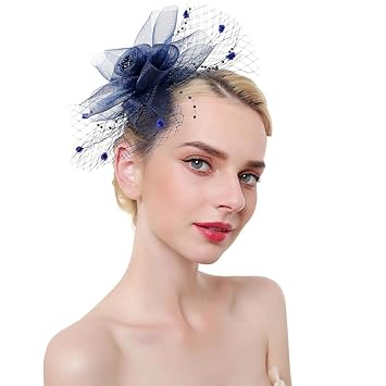 Amazon Com Zoestar Tea Party Fascinators Flower Mesh Hair Clip