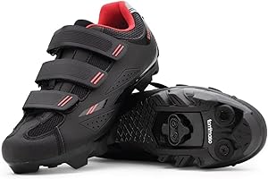 Tommaso Women's SPD Cycling Shoes – for Mountain Biking and Outdoor Walkable Comfort – Compatible with SPD Cleats – Pre-Installed Cleats Included