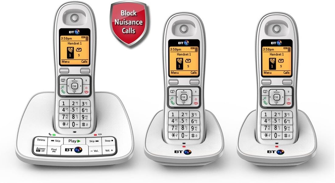 BT 7600 Trio Digital Cordless Answerphone with Nuisance Call Blocking