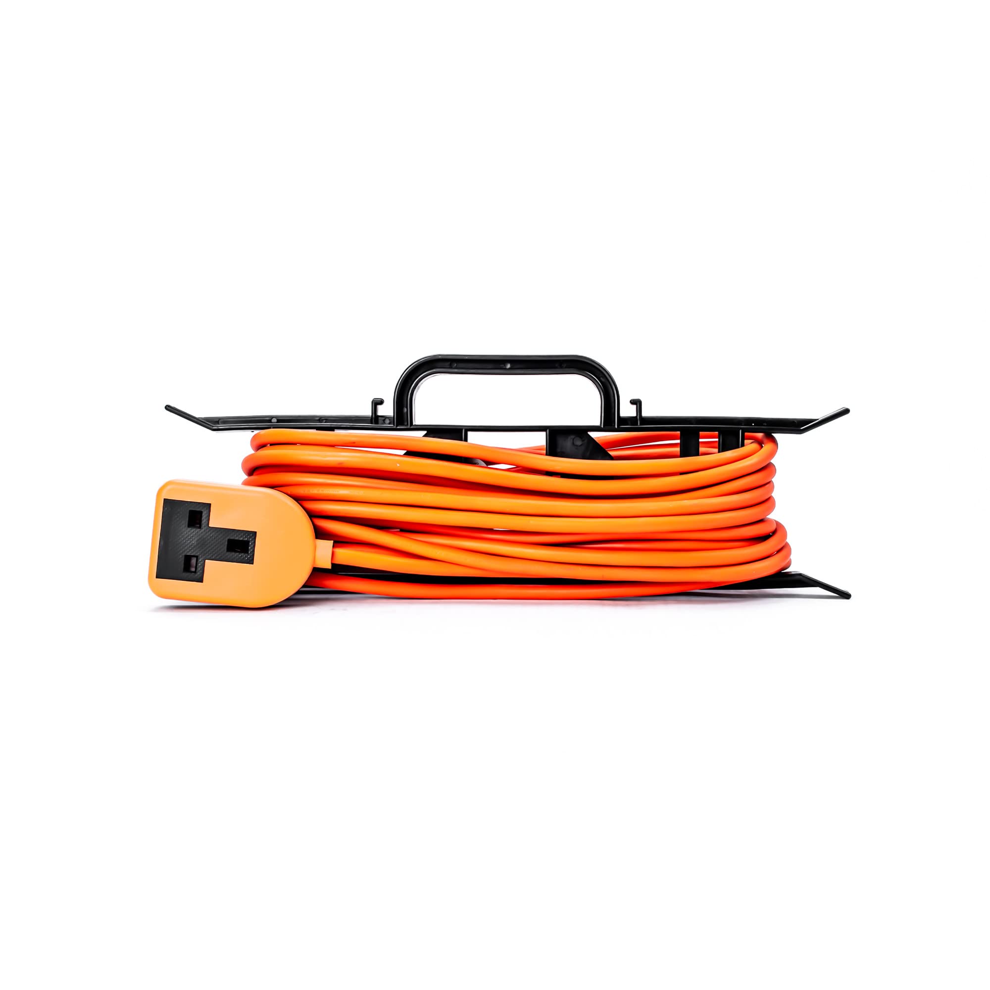 STATUS 10m Extension Lead, Single Socket, Orange, Heavy Duty, 13 Amp, Outdoor Cable, Ideal for Garden, Site Work, DIY, Power Tools, High Visibility Design (S13A10MTHF4)