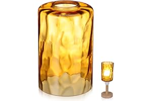 GAROZATION Stone Pattern Lampshade Glass Replacement Fixture Cover for Chandeliers Home Lighting Enhancement