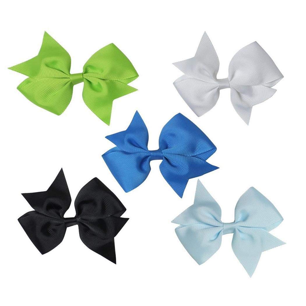 20Pcs 3inch Baby Hair Bows For Girls Grosgrain Boutique bow Clips For Teens Toddlers Kids Children infants