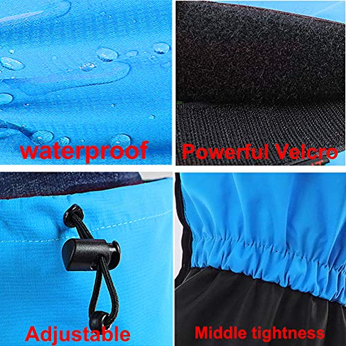 BMHNOONE Leg Gaiters, Adjustable and Waterproof Snow Boot Gaiters（Shaft Height 17.3"） for Hiking, Walking, Hunting, Mountain Climbing and Snowshoeing （Navy Blue） - Thumbnail 2