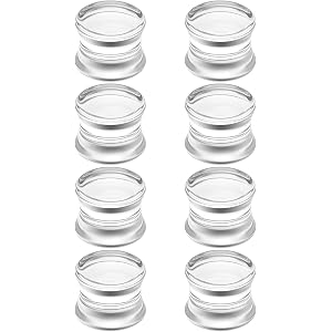 Qiwnswoy 6G to 30MM Gauges for Ear Acrylic Double Flared Saddle Solid Tunnels Plugs 4MM- 30MM Ear Expander Gauges Stretcher F