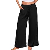 ENJOYNIGHT Womens Satin Silk Pajama Pants Lounge Long Pj Bottoms with Pockets & Drawstring