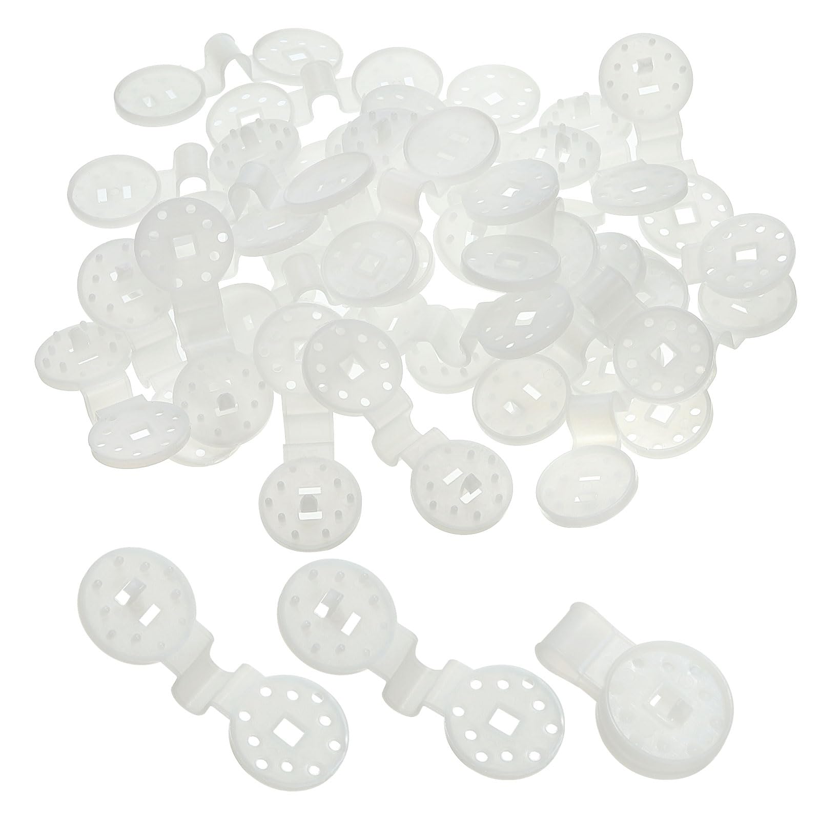PATIKIL 100Pcs Shade Cloth Clips, Durable Plastic Lock Grip Sun Shade Small Fixing Clip for Outdoor Garden Agricultural Greenhouse Anti Bird Netting, White