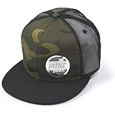 The Vintage Year Plain Cotton Twill Flat Brim Mesh Adjustable Snapback Trucker Baseball Cap