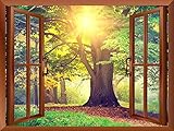 wall26 Sunrays Through Beautiful Tree Removable Wall Sticker/Wall Mural - 36