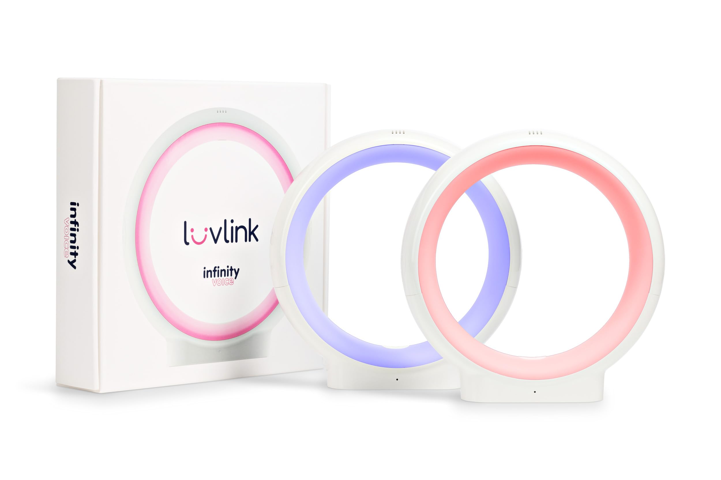 Photo 1 of LuvLink Infinity Voice v2 Send Sounds & Color - Award Winning Friendship Lamp (Set of Two, White)
