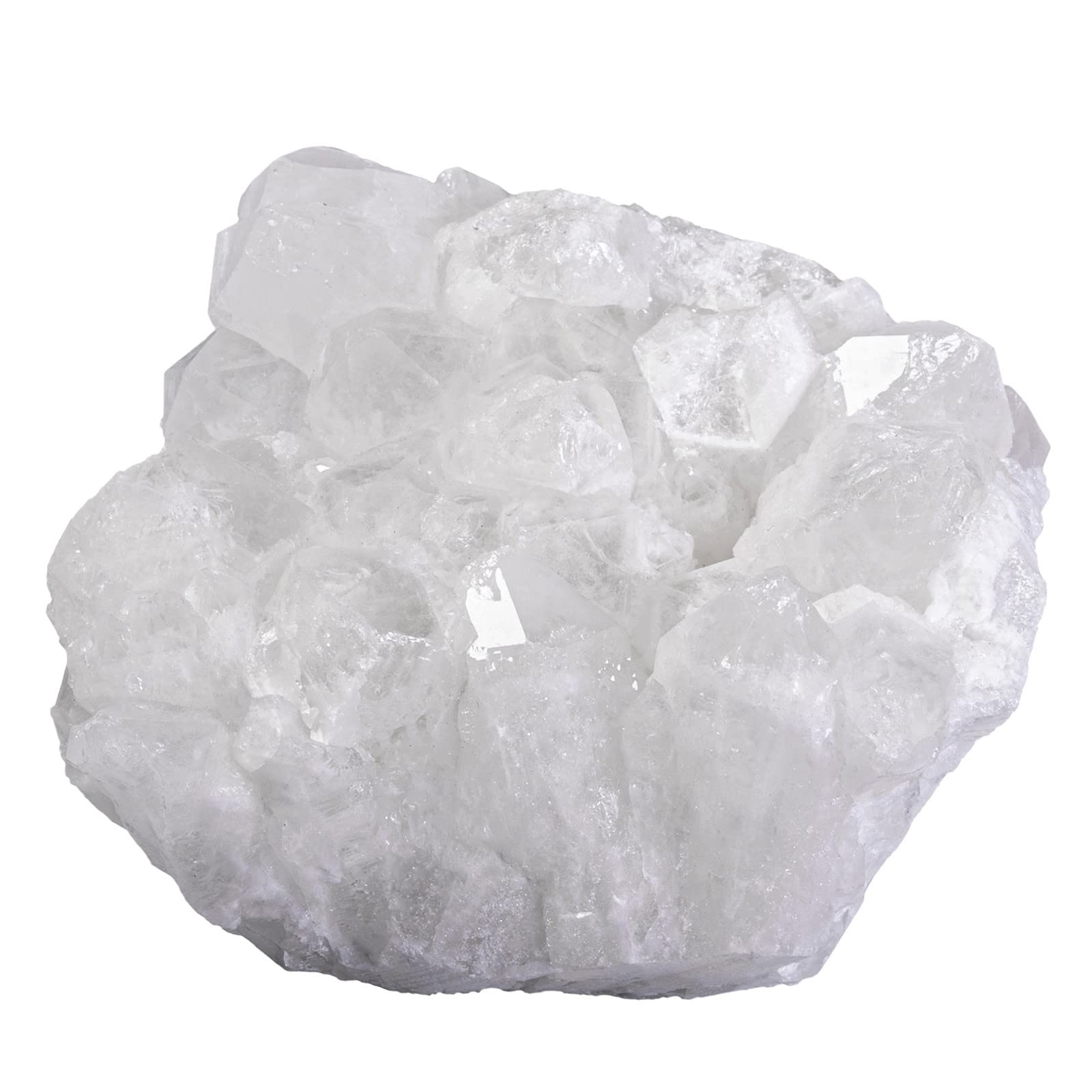 Nupuyai Natural Rock Quartz Raw Mineral Crystal Cluster Geode Specimen Stone, Energy Crystals Druzy for Reiki Healing Home Decor (254-400g)