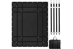 VEVOR Cargo Net, 72 in x 57 in, Heavy Duty Truck Cargo Net for Truck Bed, 4 Adjustable Straps with Carabiners and Rubber Coat