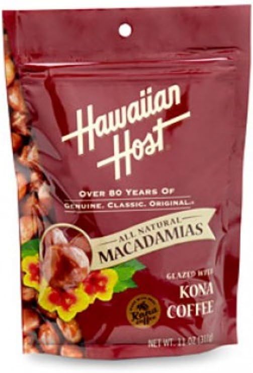 Hawaiian Host Value Pack Macadamia Nuts Kona Coffee Glazed 4 Bags