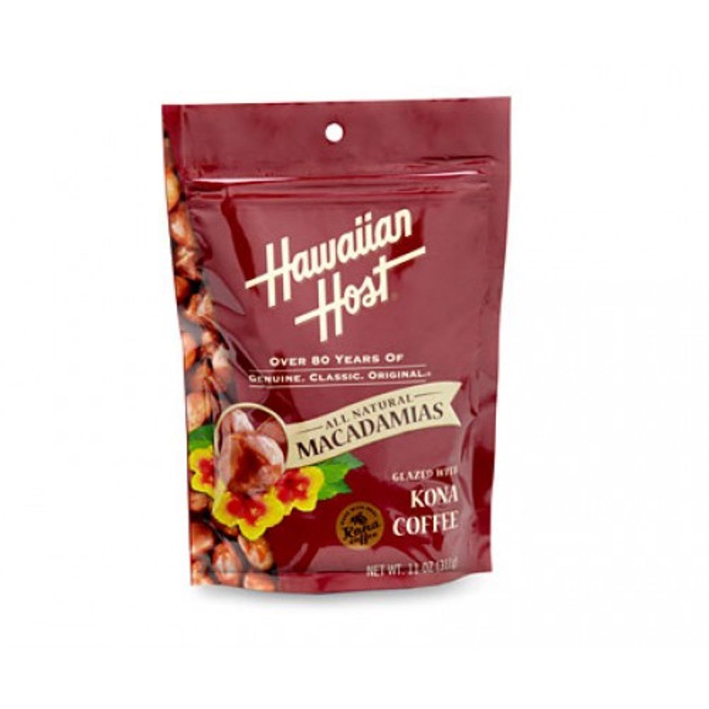 Hawaiian Host Macadamia Nuts Kona Coffee Glazed 11oz. Bag