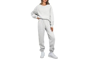 AUTOMET Womens 2 Piece Outfits Sweatsuit Lounge Sets Oversized Sweatshirt Baggy Sweatpants Fall Fashion with Pockets