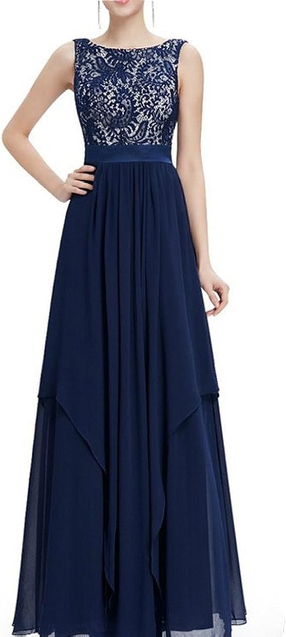 Vestito Lungo Donna Elegante - Abito Da Sera Con Scollo A V, Maxi E Life Alta, Poliestere - Foto 7