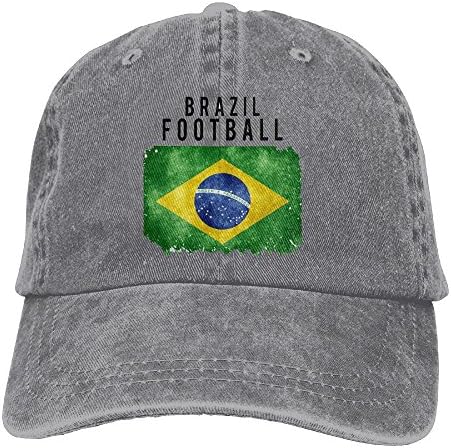 NO4LRM Men's Women's Brazil Football 2018 Cotton Adjustable Peaked Baseball Dyed Cap Adult Washed Cowboy Hat