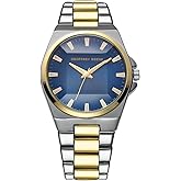 Geoffrey Beene Men's Dress Watch, 42mm Metal Case, Sunray Dial, Quartz Analog Movement, Metal Bracelet with Foldover Clasp, Gift for Him