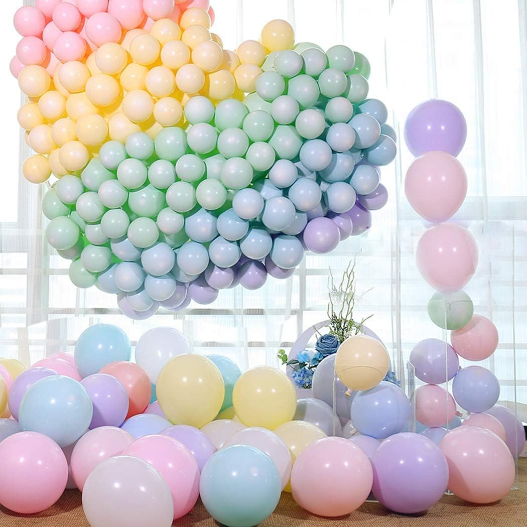 QYY 100pcs Macaron pastel Color Latex Balloon for Birthday Party Decoration, Wedding, Valentine's Day, Baby Shower,Graduation Party