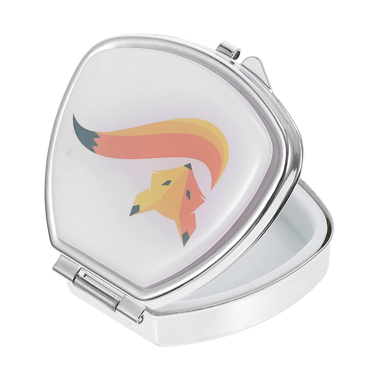 1pc Box Metal 2 Compartment Medicine Case 2 Slots Medicine Box Small Medicine Case Box Organizer for Travel Outdoors