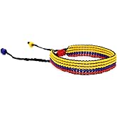 Colombia Flag Bracelet - Adjustable Yellow, Blue & Red Jewerly for Men & Women - Colombian Heritage - Colombian Pride Wristband - Independence Day Gift - Premium Czech Beads