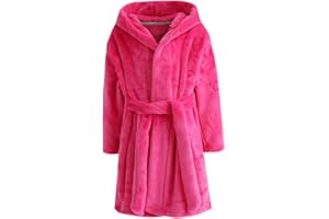 RUOGU Kids Bathrobe Hooded Plush Fleece Robe for Girls Boys