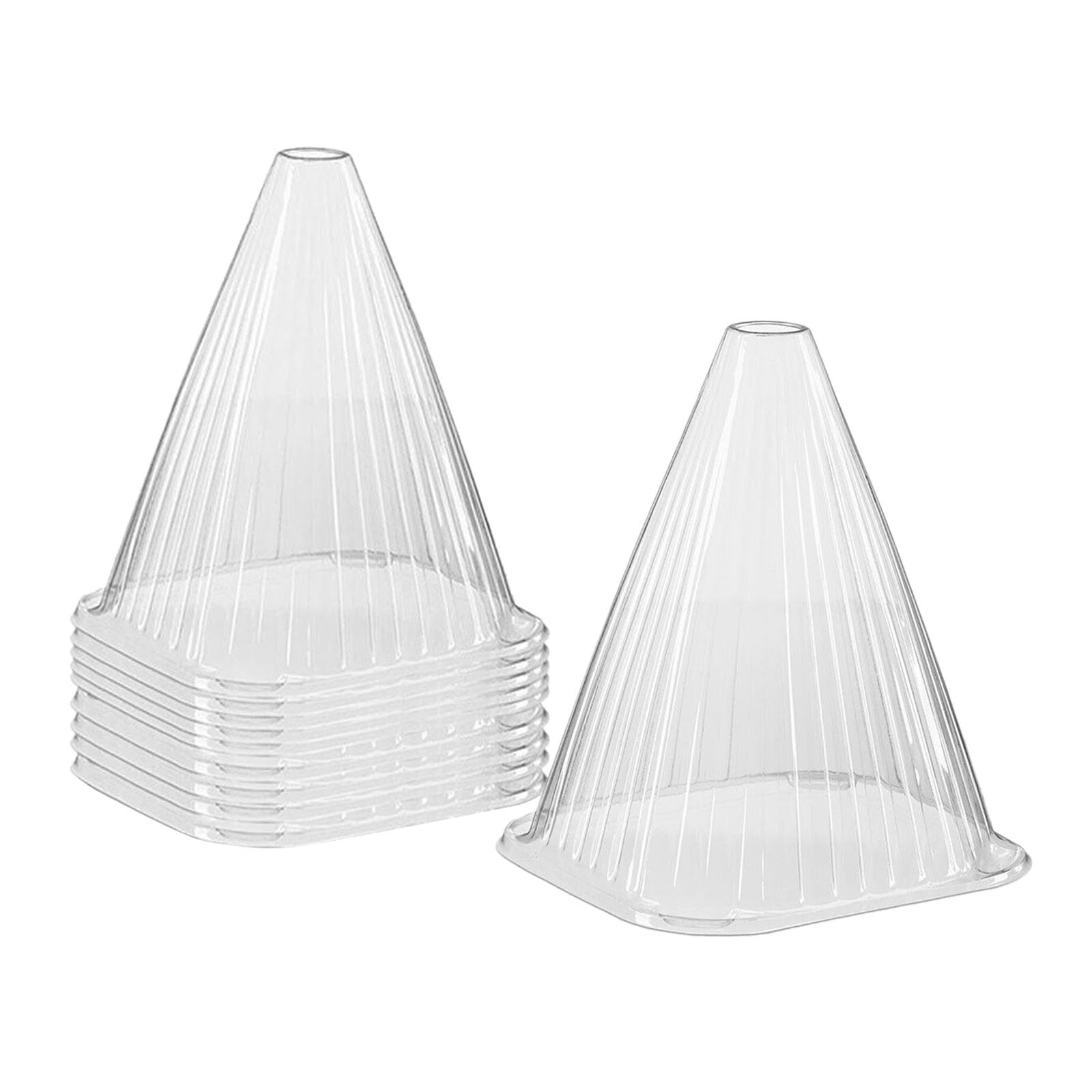 Qianly Garden Cloche Plants Protector Clear Large Plant Bell Cloches Plant Dome Bell Cover for Garden Greenhouse Plants Fruits Planter (Clear-10Pcs)