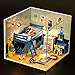 Flever Dollhouse Miniature DIY House Kit Creative Room With Furniture and Glass Cover for Romantic Artwork Gift( Youthful Times )